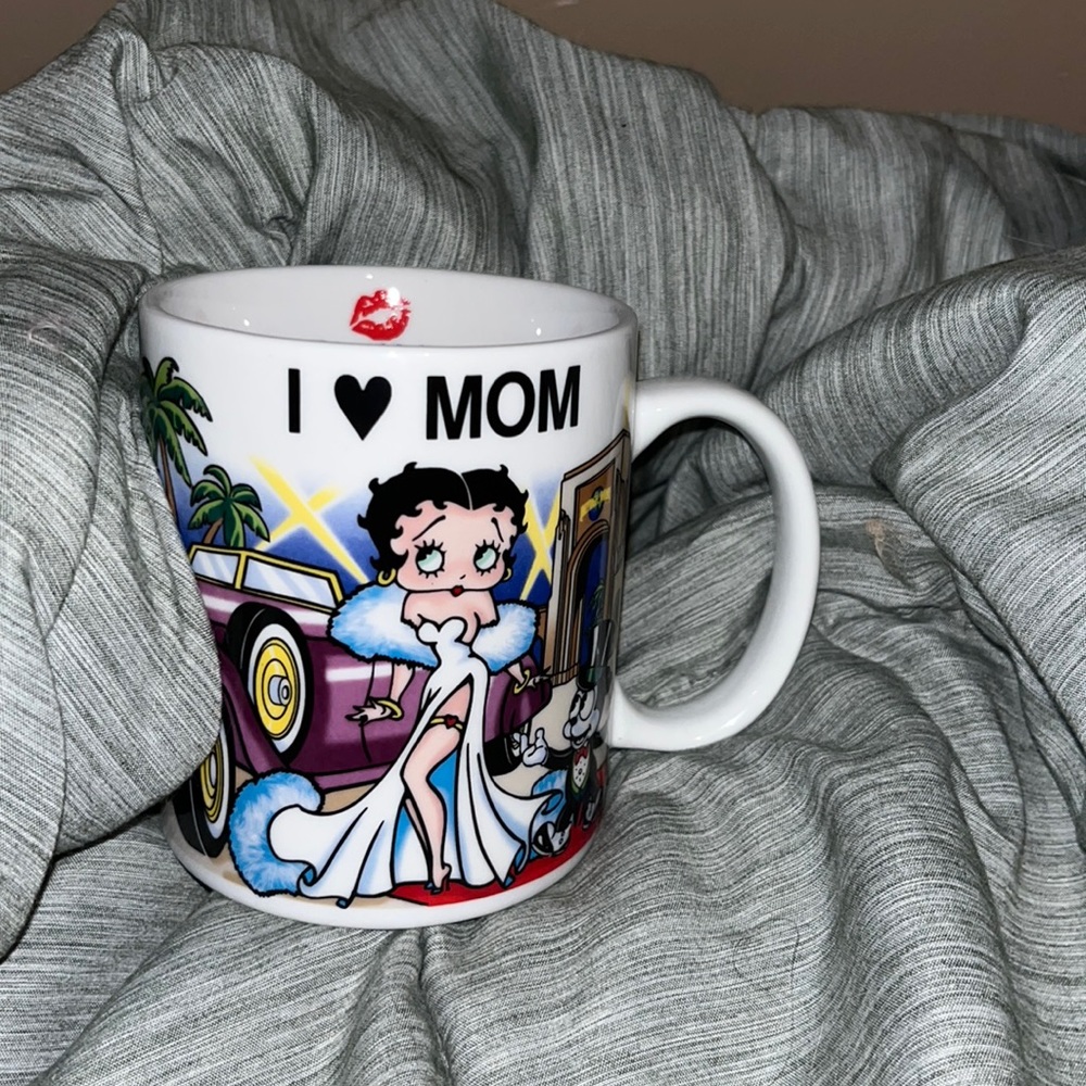 Betty Boop & Mickey Mouse mug “I love mom” Universal Studios